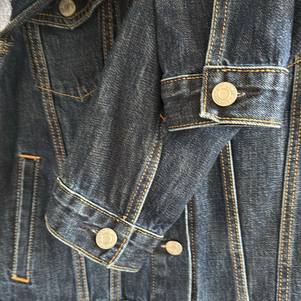 NWT Classic Gap Denim Icon Dark Wash Blue Jean Jacket Women’s Size Small - Picture 10 of 17